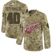 Adidas Detroit Red Wings #40 Henrik Zetterberg Camo Authentic Stitched NHL Jersey