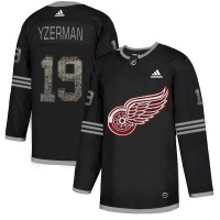 Adidas Detroit Red Wings #19 Steve Yzerman Black Authentic Classic Stitched NHL Jersey
