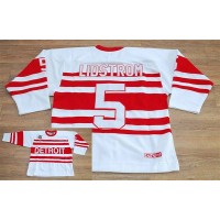 Detroit Red Wings #5 Nicklas Lidstrom White CCM Throwback 75TH Stitched NHL Jersey