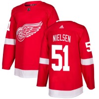 Adidas Detroit Red Wings #51 Frans Nielsen Red Home Authentic Stitched NHL Jersey