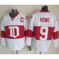 Detroit Red Wings #9 Gordie Howe White Winter Classic CCM Throwback Stitched NHL Jersey