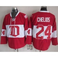 Detroit Red Wings #24 Chris Chelios Red Winter Classic CCM Throwback Stitched NHL Jersey