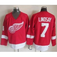 Detroit Red Wings #7 Ted Lindsay Red CCM Throwback Stitched NHL Jersey