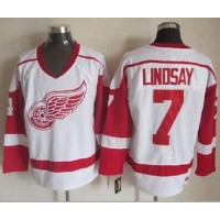 Detroit Red Wings #7 Ted Lindsay White CCM Throwback Stitched NHL Jersey