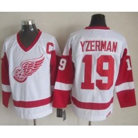 Detroit Red Wings #19 Steve Yzerman White CCM Throwback Stitched NHL Jersey