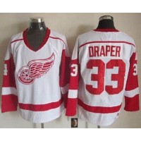 Detroit Red Wings #33 Kris Draper White CCM Throwback Stitched NHL Jersey