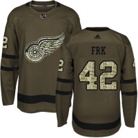 Adidas Detroit Red Wings #42 Martin Frk Green Salute to Service Stitched NHL Jersey