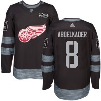 Adidas Detroit Red Wings #8 Justin Abdelkader Black 1917-2017 100th Anniversary Stitched NHL Jersey