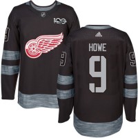 Adidas Detroit Red Wings #9 Gordie Howe Black 1917-2017 100th Anniversary Stitched NHL Jersey