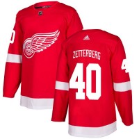 Adidas Detroit Red Wings #40 Henrik Zetterberg Red Home Authentic Stitched NHL Jersey