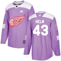Adidas Detroit Red Wings #43 Darren Helm Purple Authentic Fights Cancer Stitched NHL Jersey