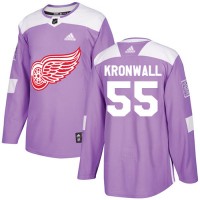 Adidas Detroit Red Wings #55 Niklas Kronwall Purple Authentic Fights Cancer Stitched NHL Jersey