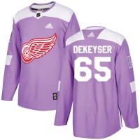 Adidas Detroit Red Wings #65 Danny DeKeyser Purple Authentic Fights Cancer Stitched NHL Jersey