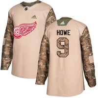 Adidas Detroit Red Wings #9 Gordie Howe Camo Authentic 2017 Veterans Day Stitched NHL Jersey