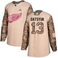 Adidas Detroit Red Wings #13 Pavel Datsyuk Camo Authentic 2017 Veterans Day Stitched NHL Jersey