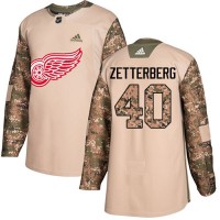 Adidas Detroit Red Wings #40 Henrik Zetterberg Camo Authentic 2017 Veterans Day Stitched NHL Jersey