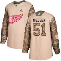 Adidas Detroit Red Wings #51 Frans Nielsen Camo Authentic 2017 Veterans Day Stitched NHL Jersey