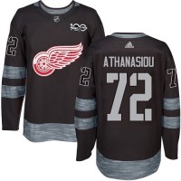 Adidas Detroit Red Wings #72 Andreas Athanasiou Black 1917-2017 100th Anniversary Stitched NHL Jersey
